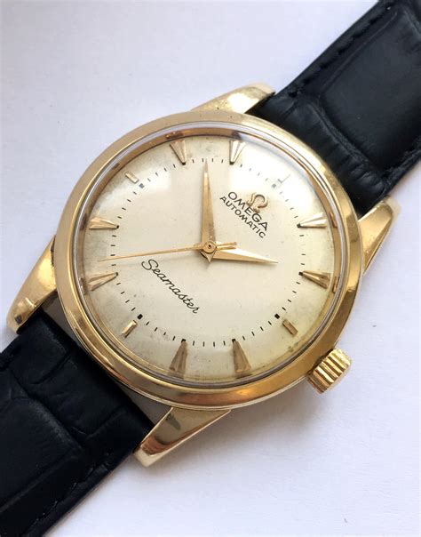 omega seamaster gold 18k|Omega Seamaster 18k gold vintage.